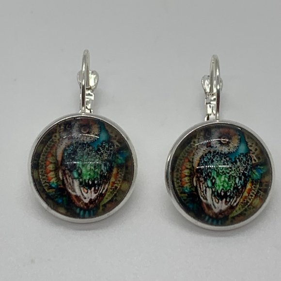 Owl Necklace and Earrings Set-Silver-Tone-Jewelry - Picture 5 of 8